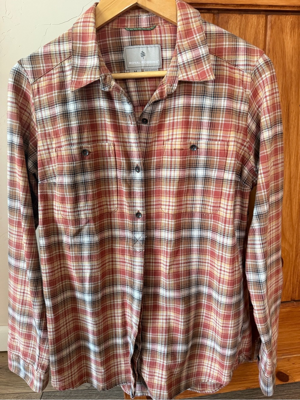 Royal Robbins Lie Back Flex Tunic - Women’s Size Medium - Plaid Flannel